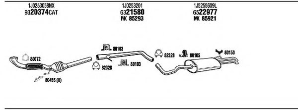 WALKER VW20581 Exhaust System